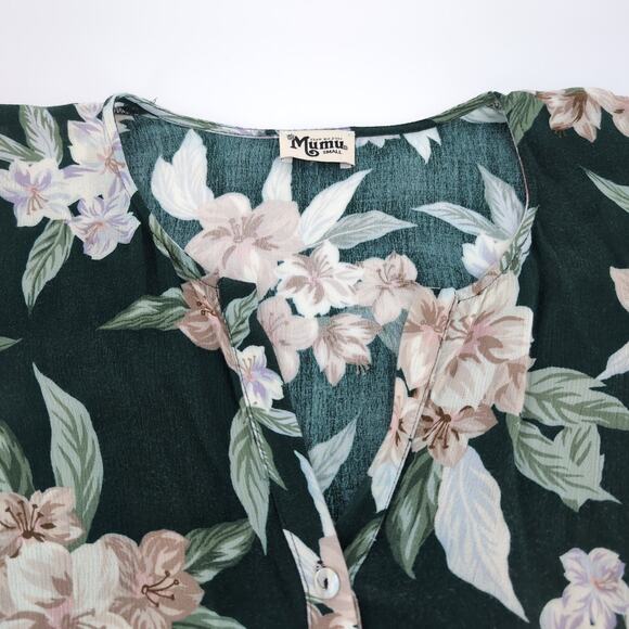 Show Me Your Mumu Green Floral Jamie Tunic Blouse Mini Dress Dress -Size S -GUC - Picture 5 of 12